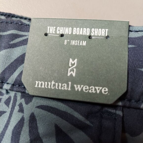 Mutual Weave Men's Blue Balsam Hibiscus Chino Board Shorts - Picture 5 of 8